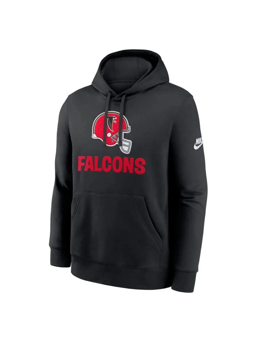 Nike Мужская черная толстовка с капюшоном Atlanta Falcons Best Season Rewind Club — изображение 2 из 3, черный