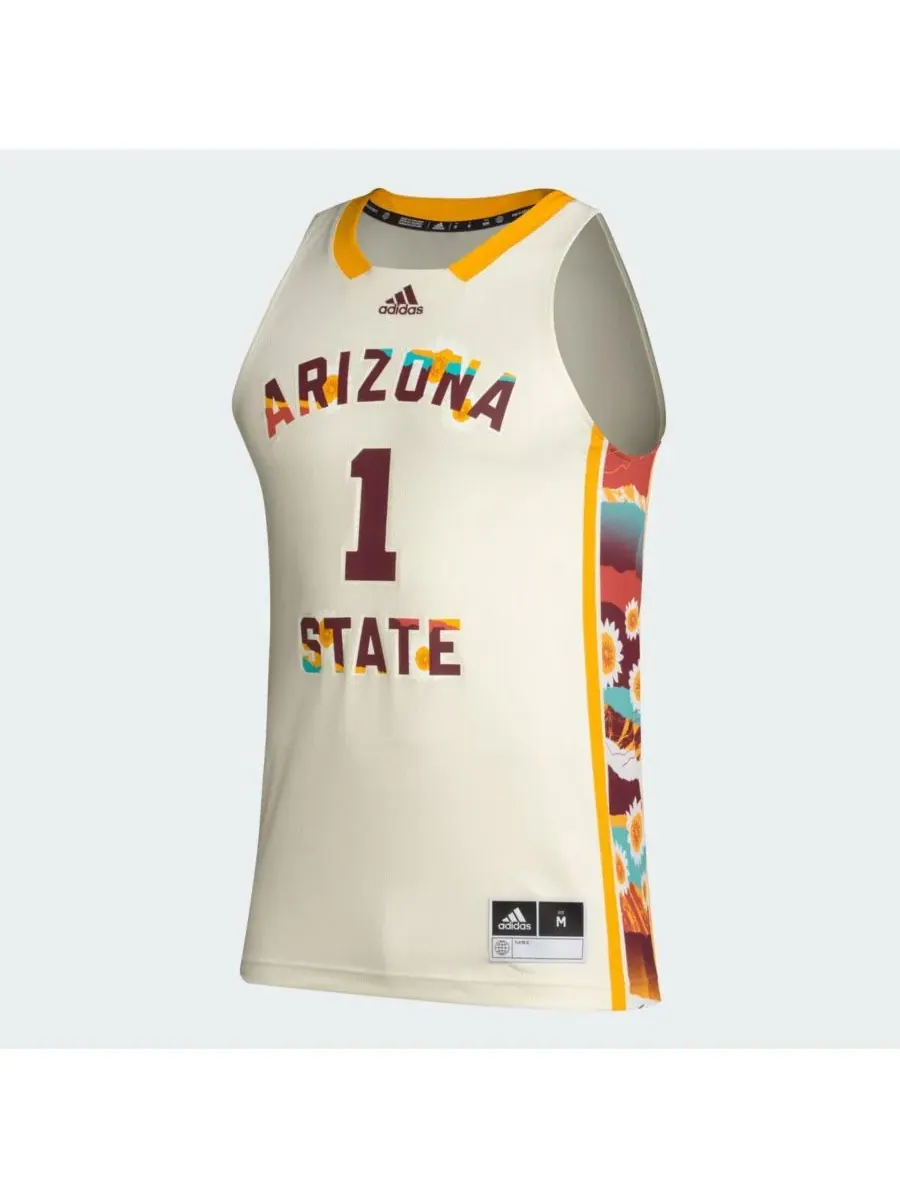 Adidas Мужская баскетбольная майка №1 цвета хаки с надписью "Arizona State Sun Devils Honoring — изображение 2 из 2