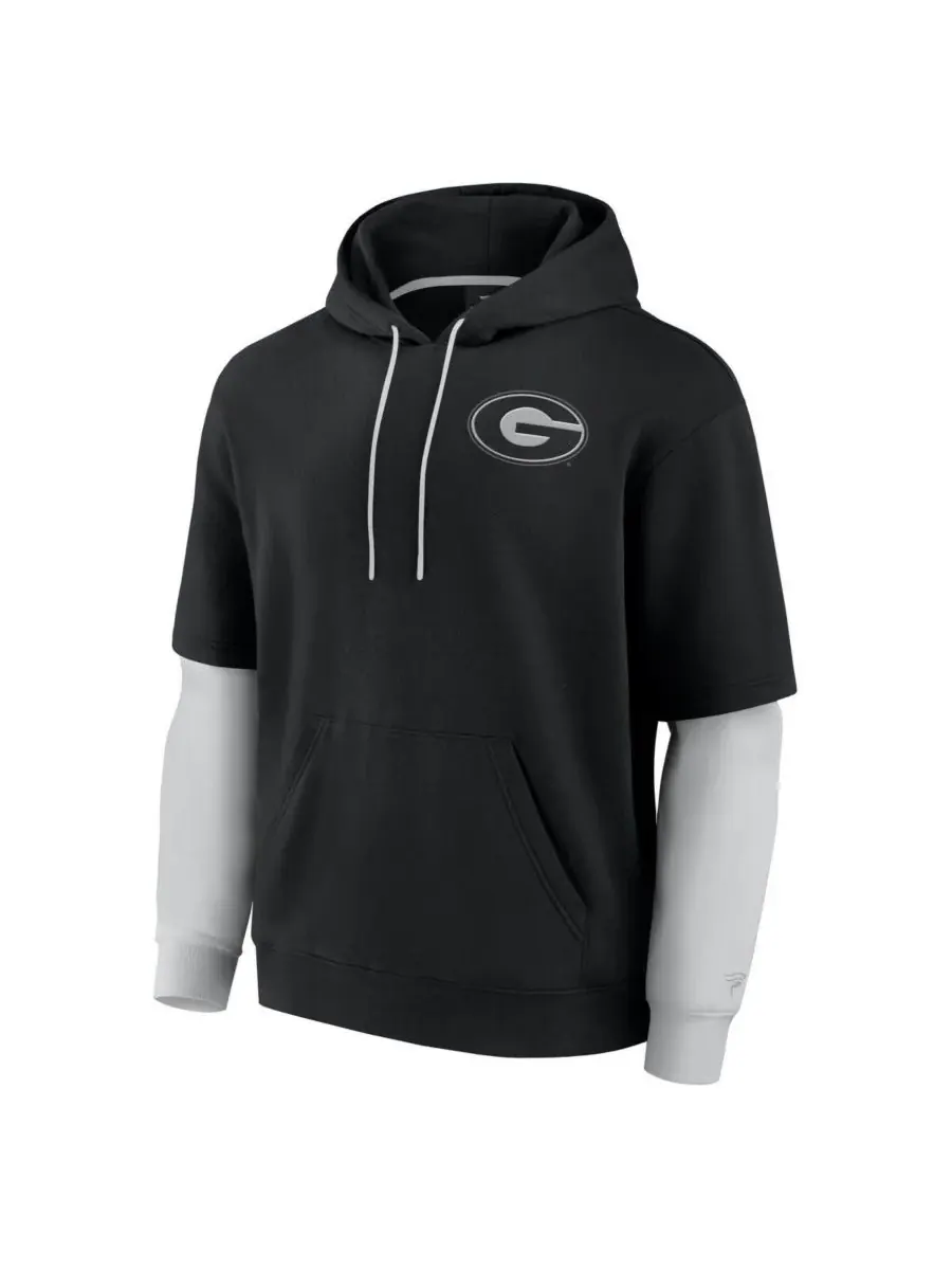 Fanatics Мужская черная толстовка с капюшоном Georgia Bulldogs — изображение 2 из 5, черный
