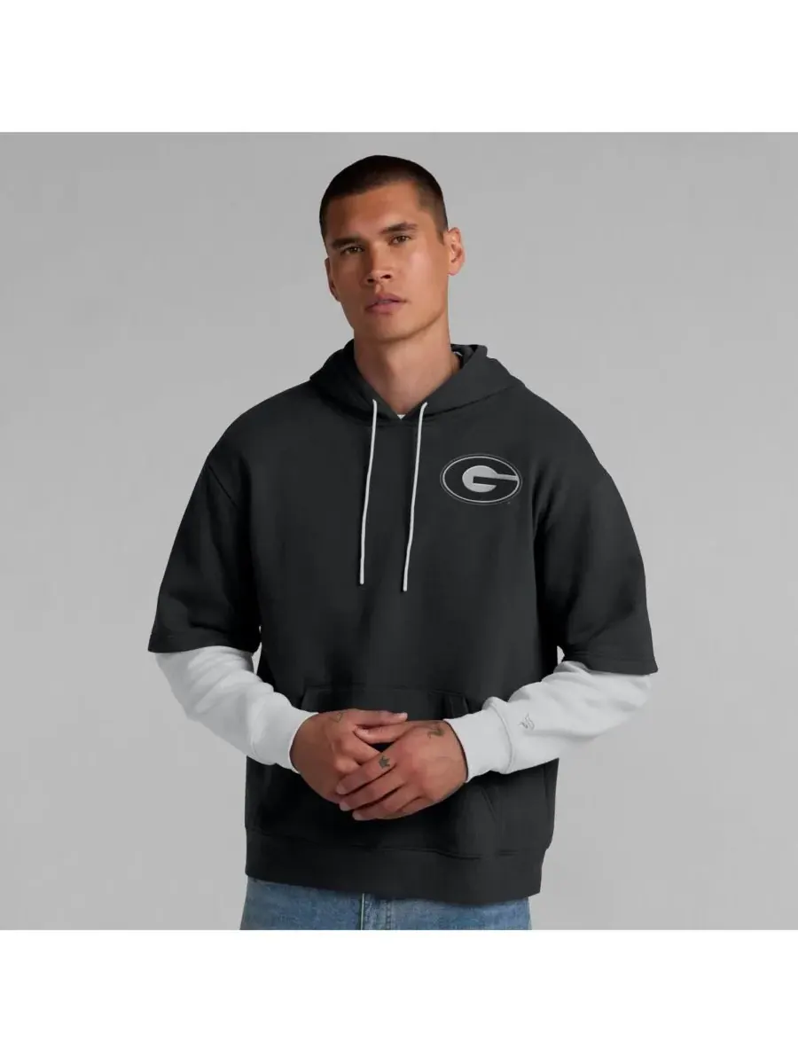Fanatics Мужская черная толстовка с капюшоном Georgia Bulldogs — изображение 4 из 5, черный