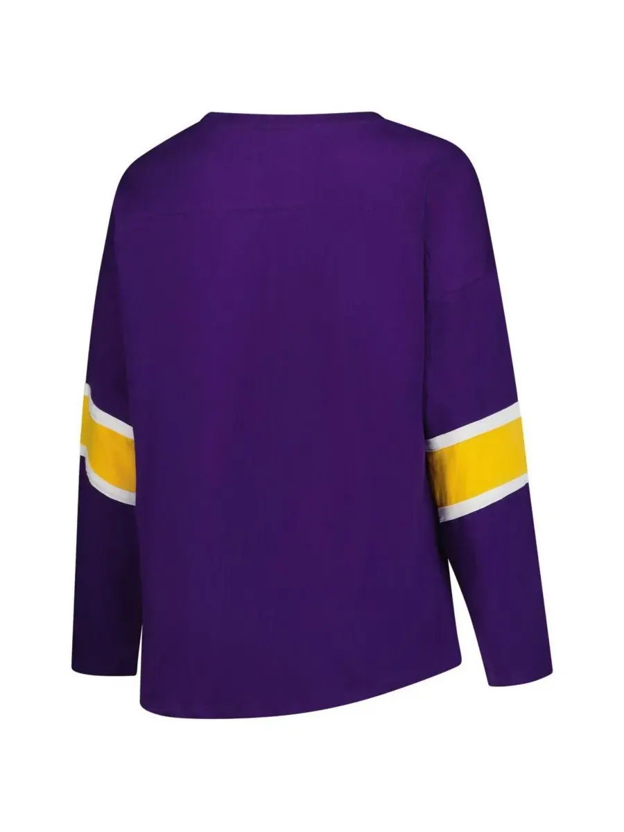 Fanatics Женская фиолетовая футболка больших размеров Minnesota Vikings Redzone с рукавами 3/4 и — изображение 2 из 3
