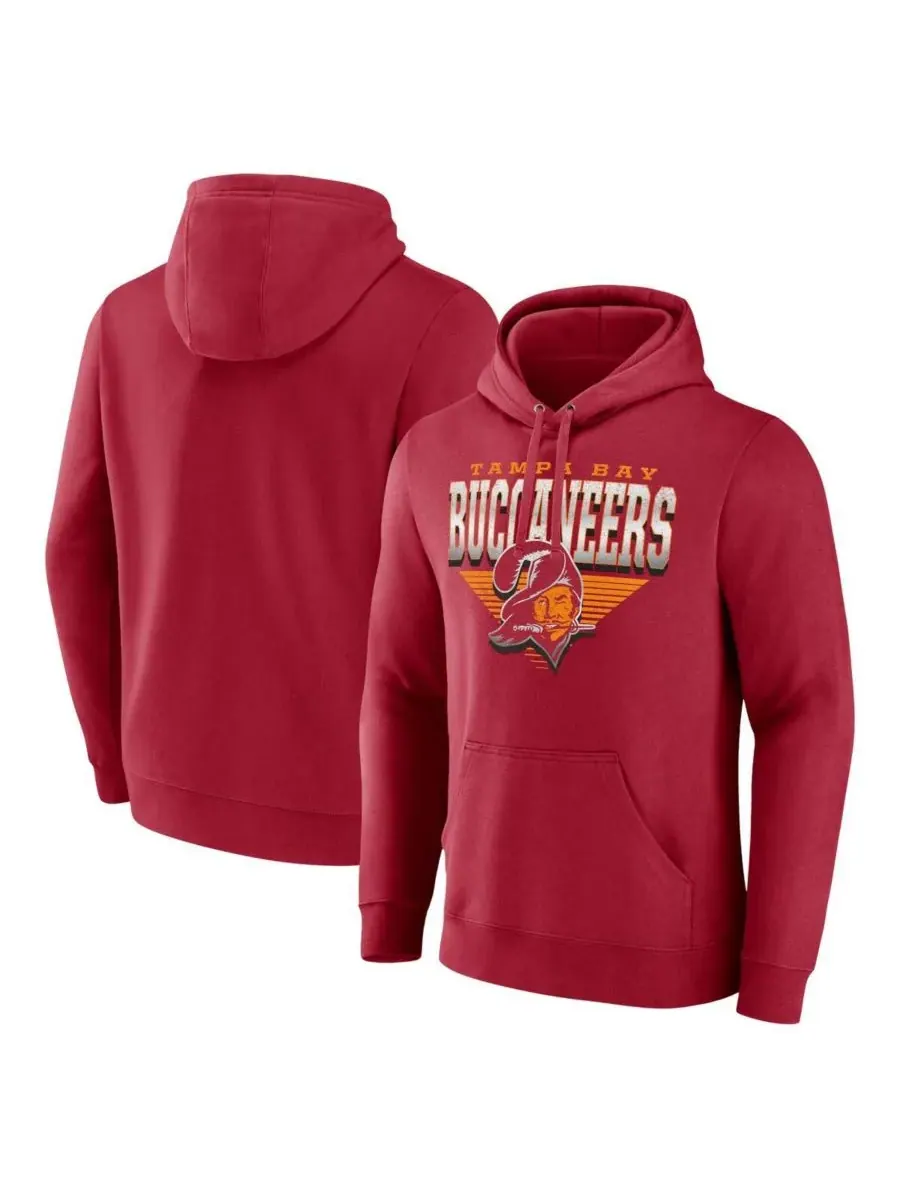 Fanatics Мужская красная толстовка с капюшоном Tampa Bay Buccaneers с геометрическим хромированным