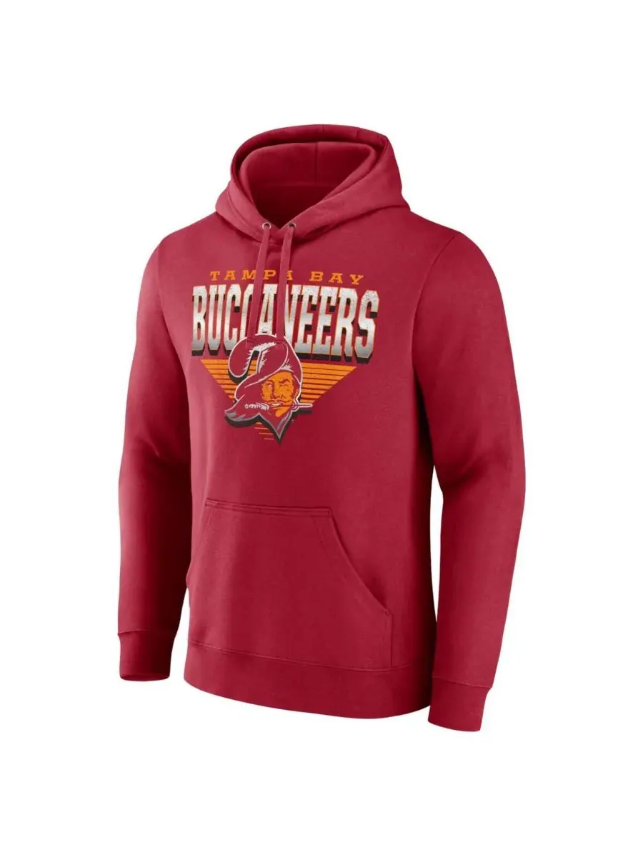 Fanatics Мужская красная толстовка с капюшоном Tampa Bay Buccaneers с геометрическим хромированным — изображение 2 из 3