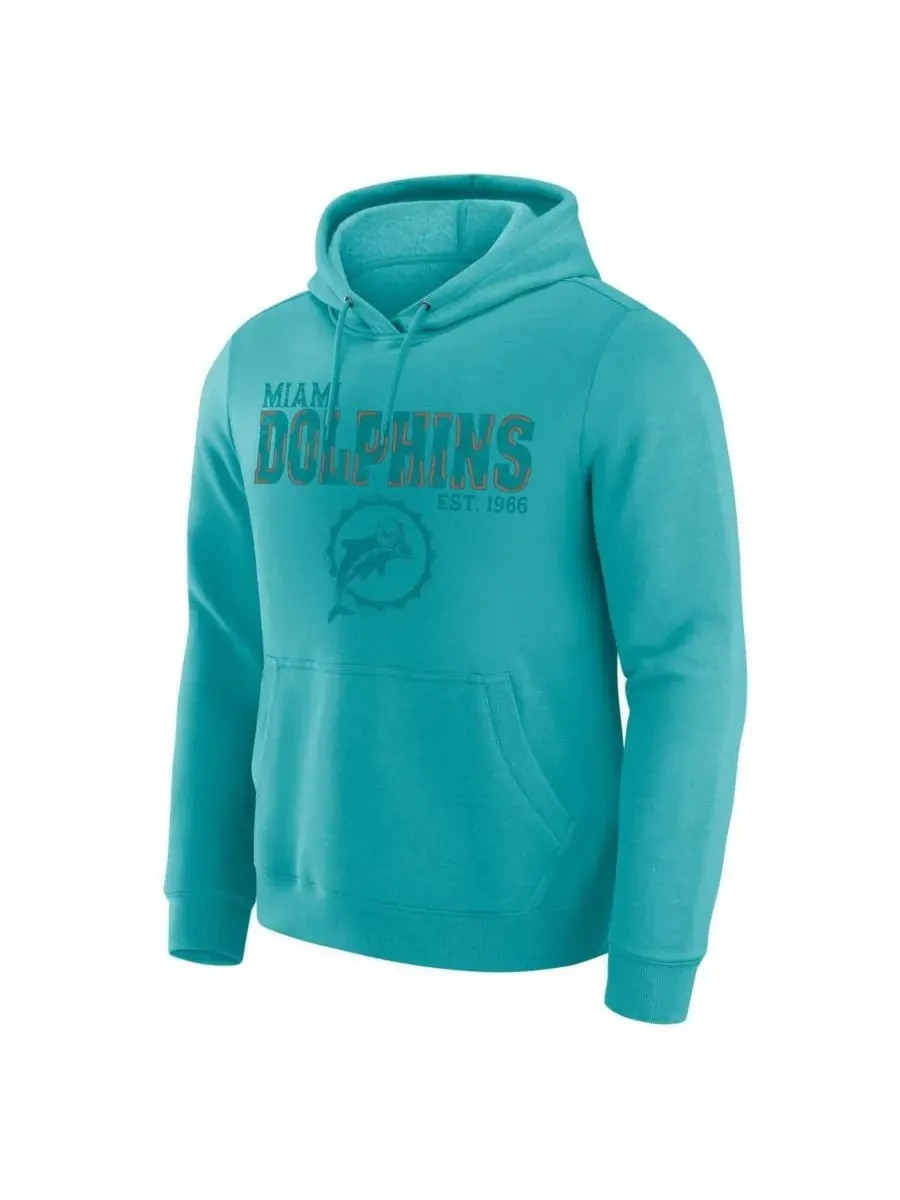 Коллекция Darius Rucker: мужская толстовка Aqua Miami Dolphins с эффектом потертости Fanatics — изображение 2 из 3, голубой