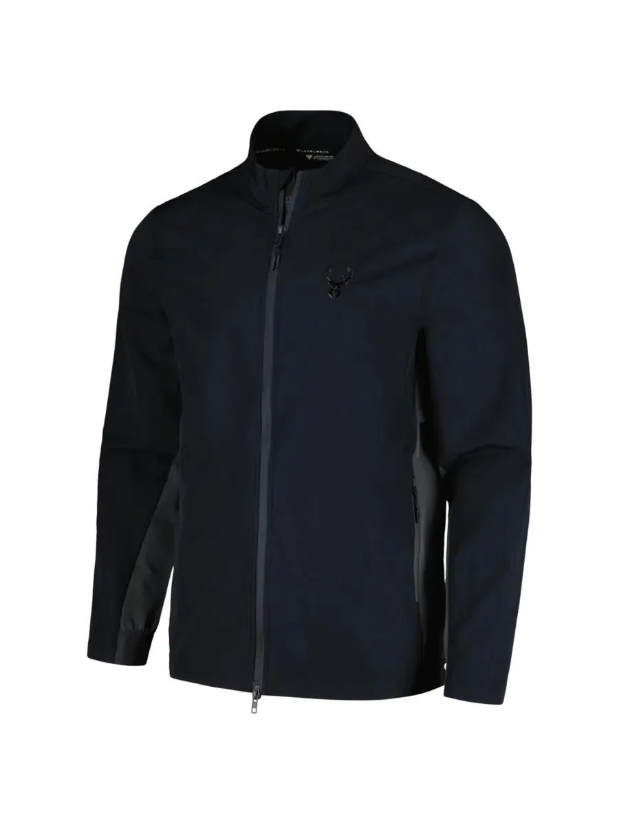 Куртка-бомбер с принтом Milwaukee Bucks, модель Harrington LevelWear — изображение 2 из 3, черный
