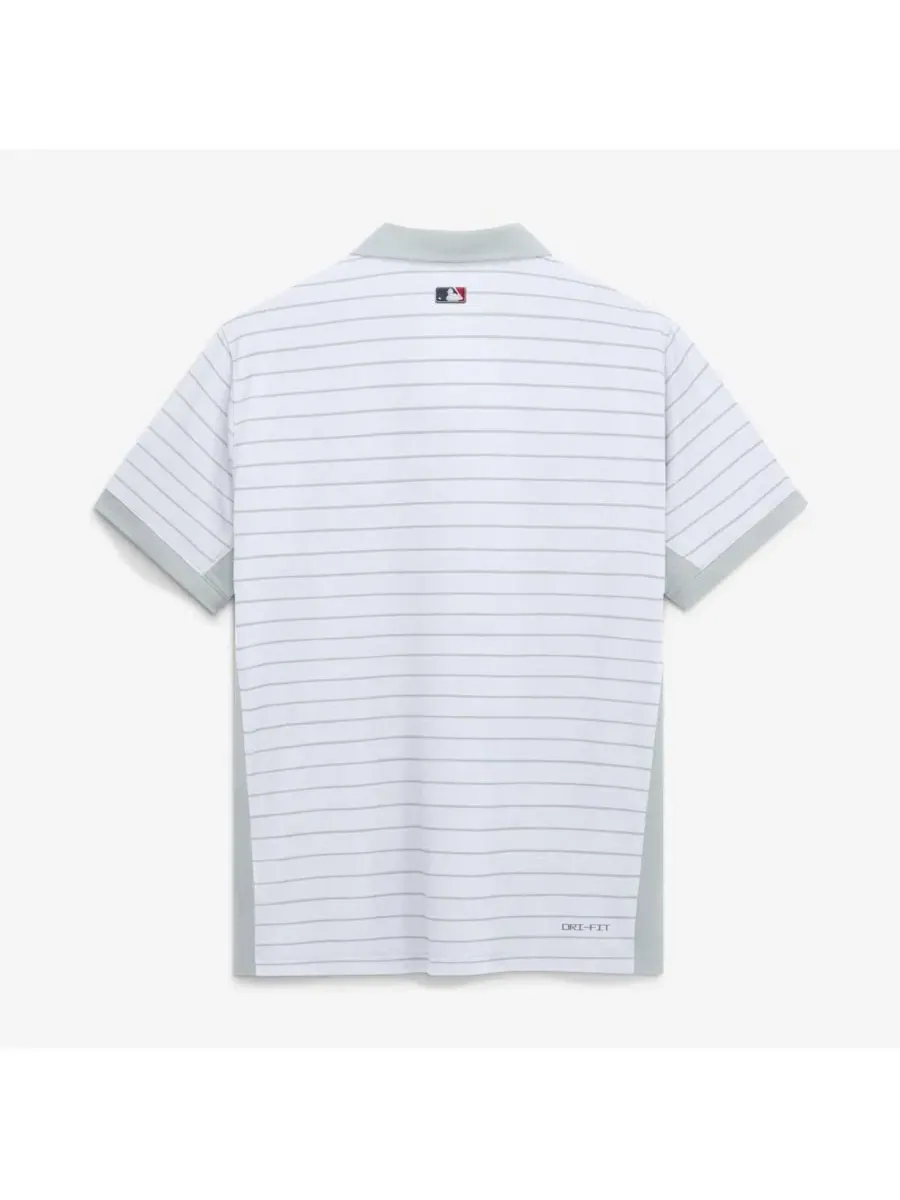 Мужское поло Nike Atlanta Braves с полосатым дизайном, Dri-FIT — изображение 2 из 2, белый