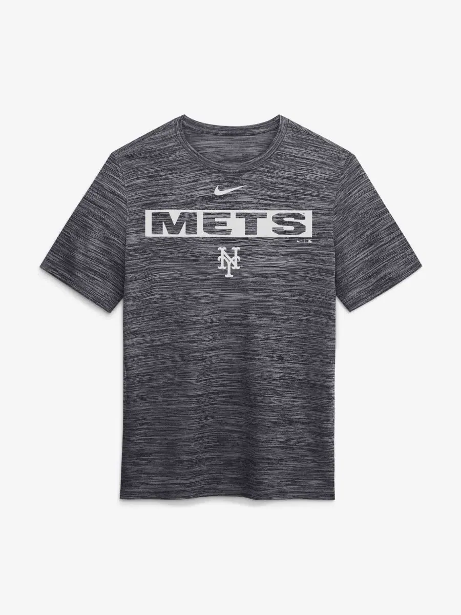 Футболка Dri-FIT с кросс-окрашенным принтом Velocity New York Mets Nike — изображение 2 из 5, черный