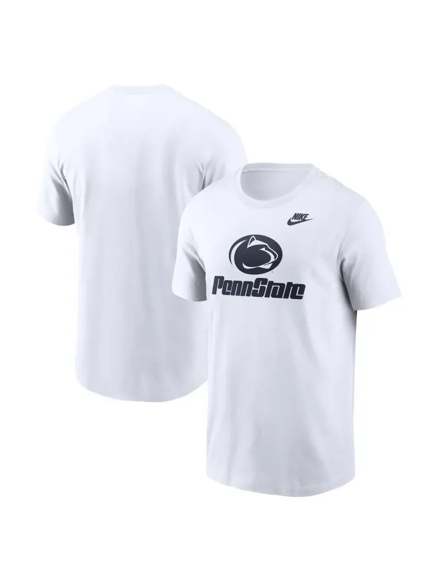 Nike Мужская белая футболка Penn State Nittany Lions Unyielding Spirit Vault