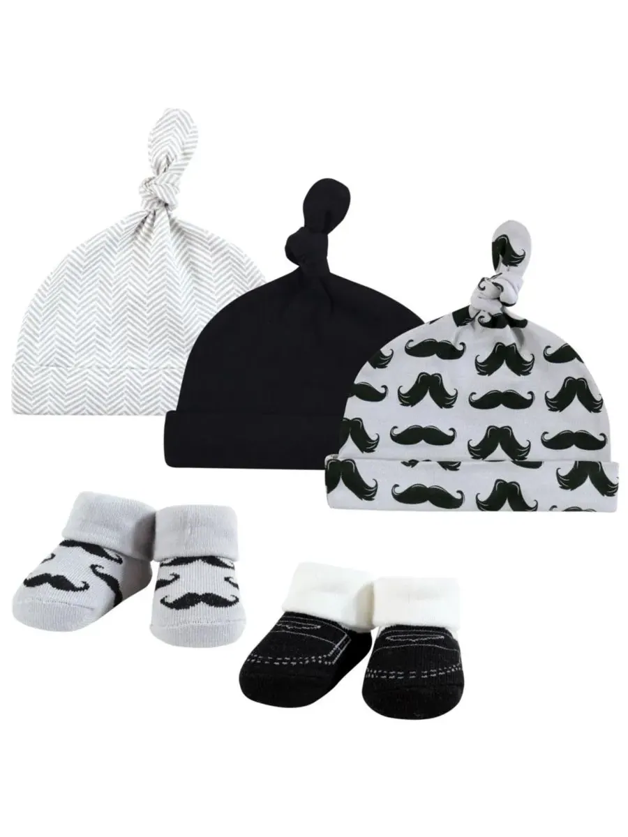 Детская кепка и носки в одном комплекте Hudson Baby, Mustache