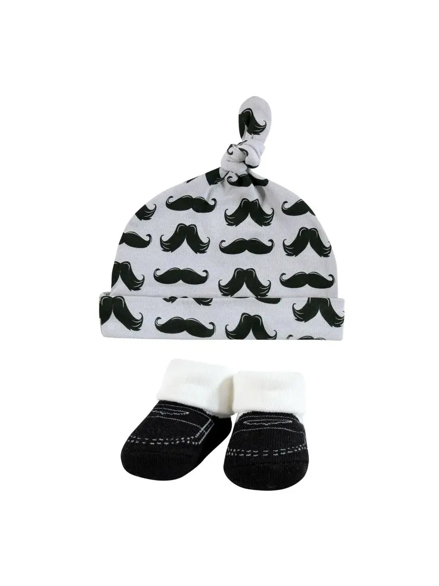 Детская кепка и носки в одном комплекте Hudson Baby, Mustache — изображение 3 из 5