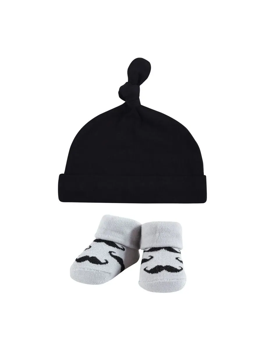 Детская кепка и носки в одном комплекте Hudson Baby, Mustache — изображение 4 из 5