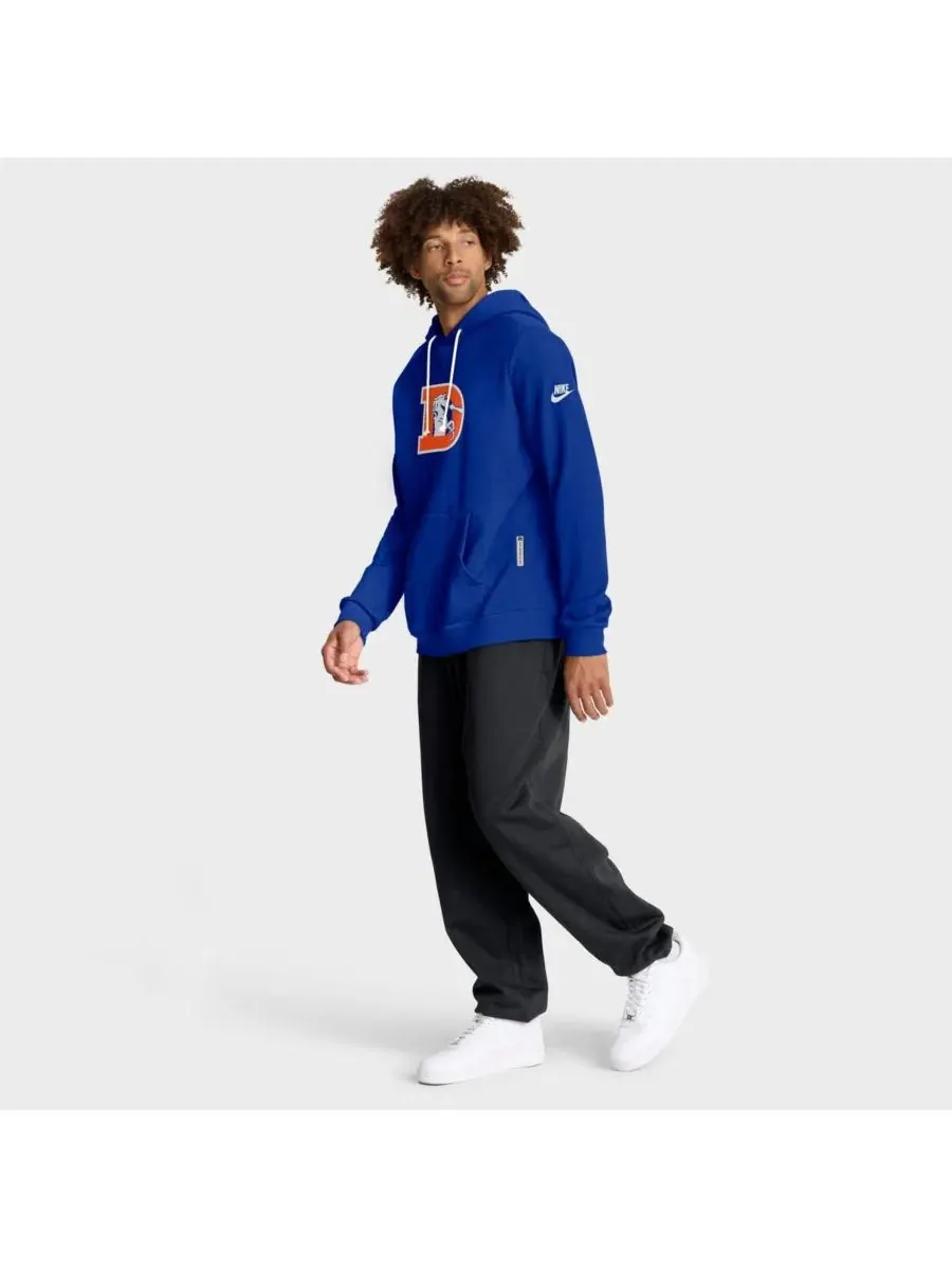Толстовка с капюшоном Nike Royal Denver Broncos Sideline Offensive Set Play Performance Pullover — изображение 3 из 5