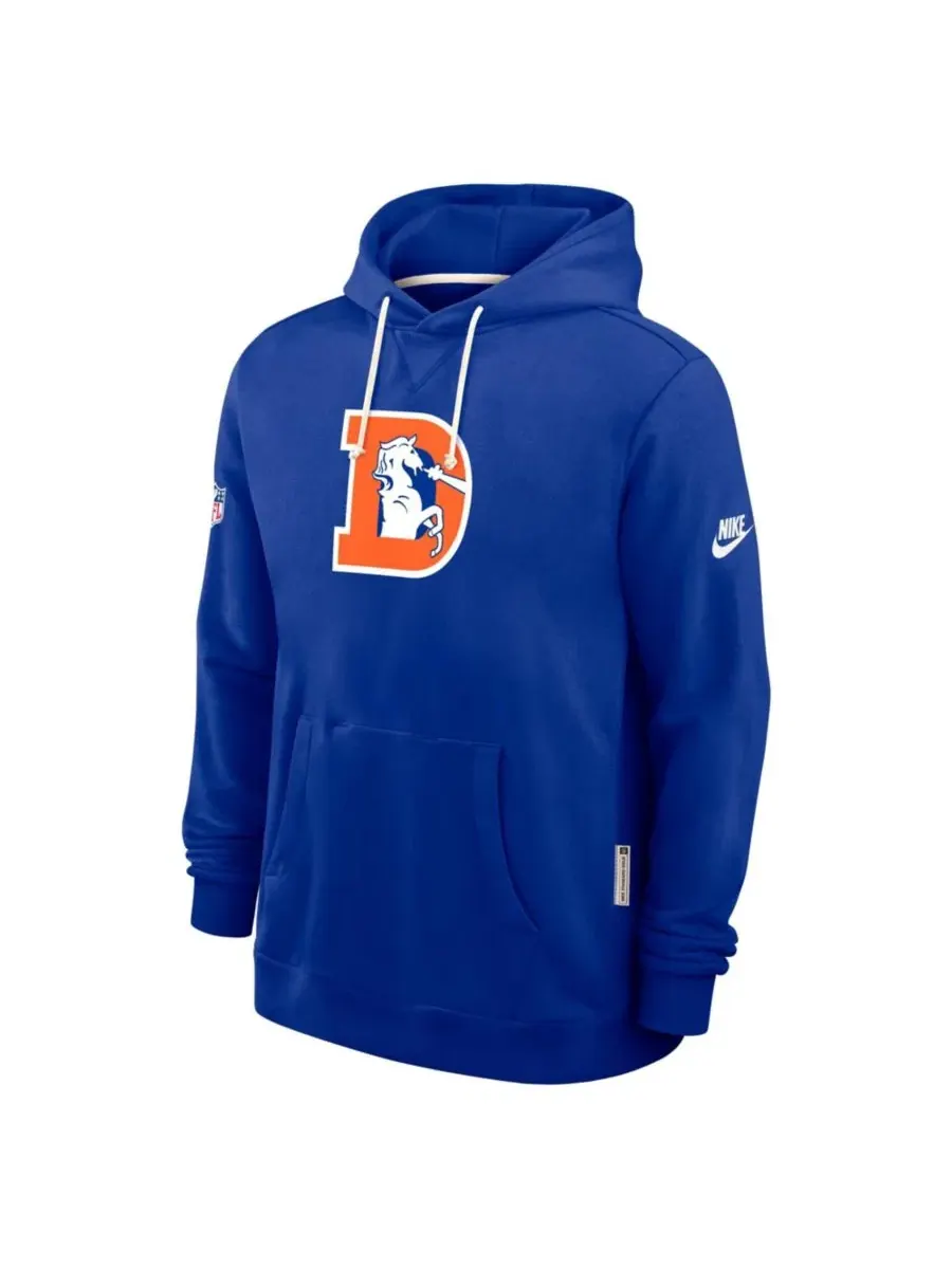 Толстовка с капюшоном Nike Royal Denver Broncos Sideline Offensive Set Play Performance Pullover — изображение 5 из 5