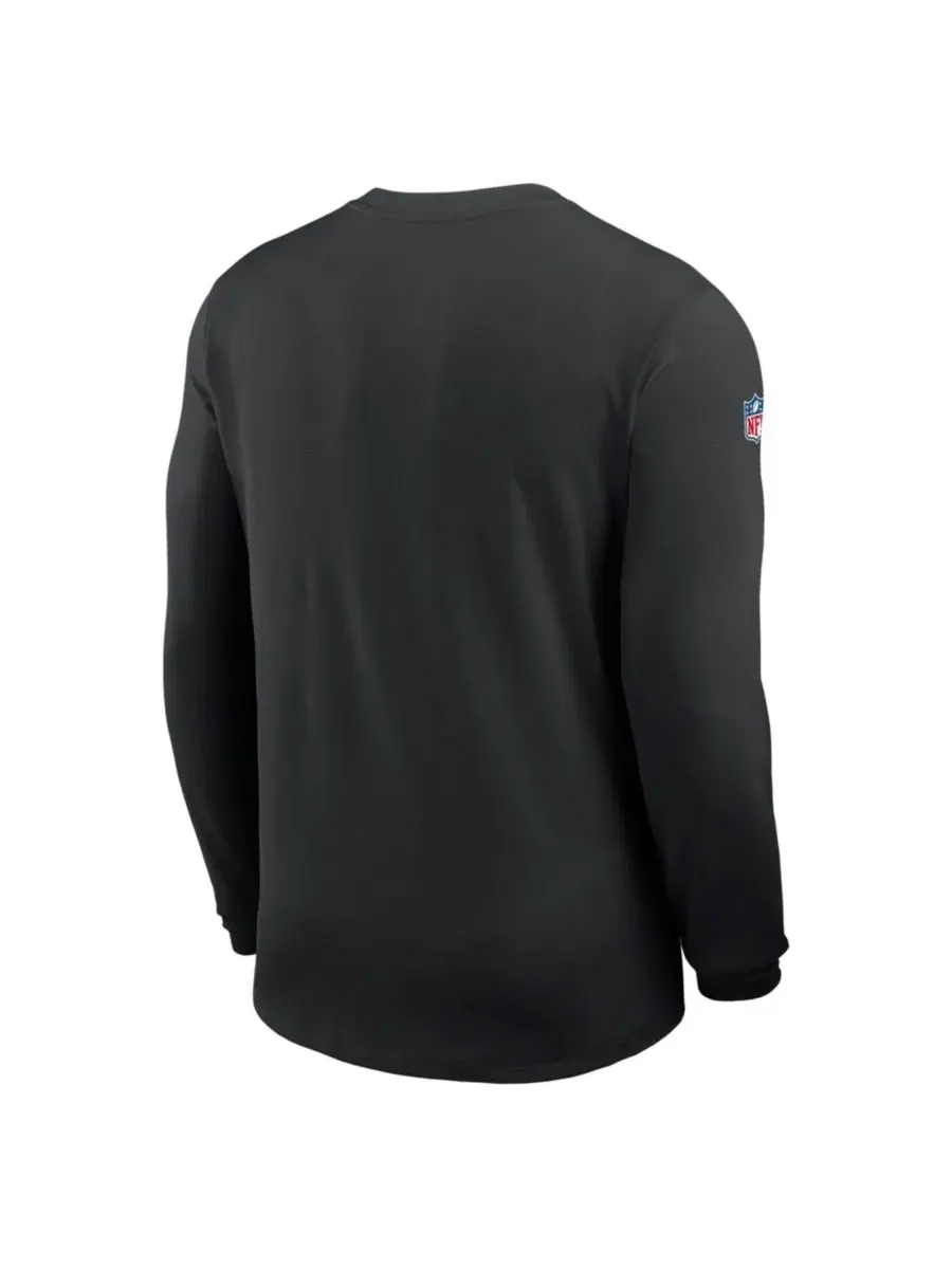 Лонгслив мужской с длинным рукавом Pittsburgh Steelers Sideline Coaches UV Dri-FIT Nike — изображение 3 из 3, черный