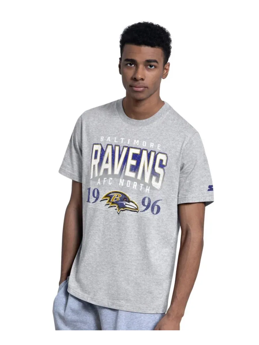 Комплект футболок с принтом Baltimore Ravens Starter — изображение 3 из 5, фиолетовый серый