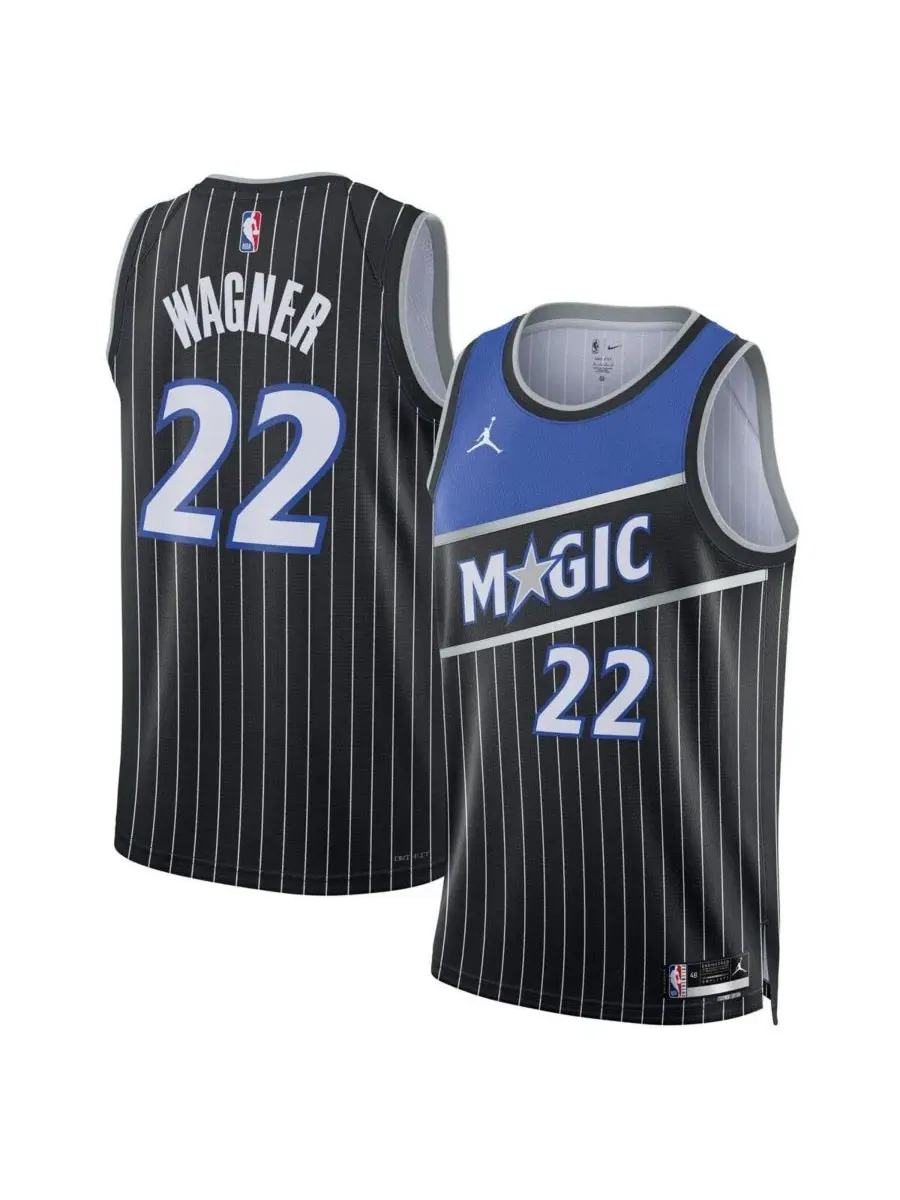Баскетбольная майка Jordan Franz Wagner Black Orlando Magic Swingman