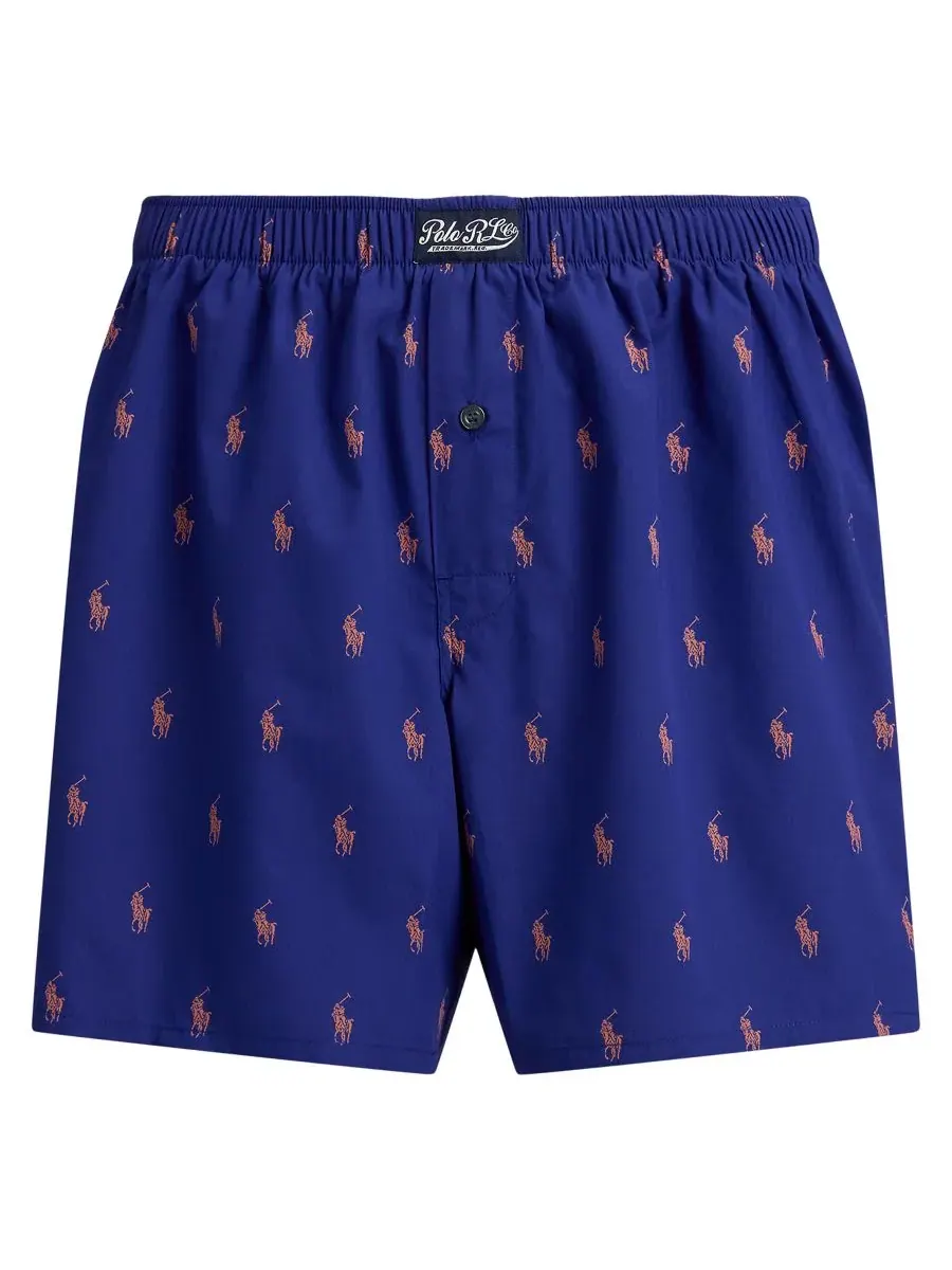 Мужские классические тканые боксерские трусы Polo Ralph Lauren, Boston Royal/ Spring Melon — изображение 4 из 4