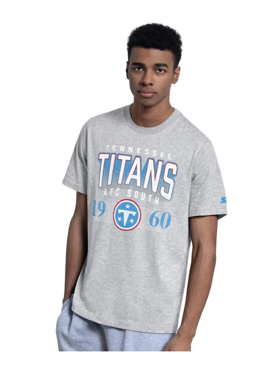 Комплект из 2 футболок с длинным рукавом Tennessee Titans Logo Starter — изображение 4 из 5, светлый синий серый