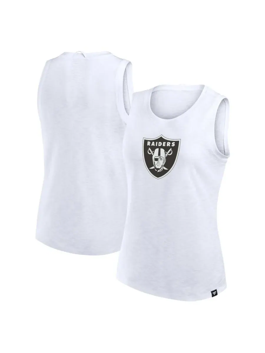 Fanatics Женская белая майка Las Vegas Raiders из фактурной ткани