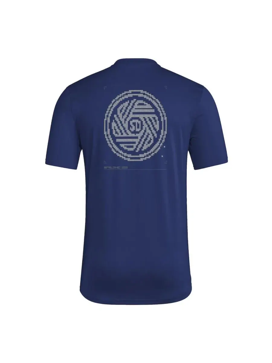 Футболка с коротким рукавом 2026 Anthem AEROREADY Pregame San Diego FC adidas — изображение 3 из 3, темно-синий
