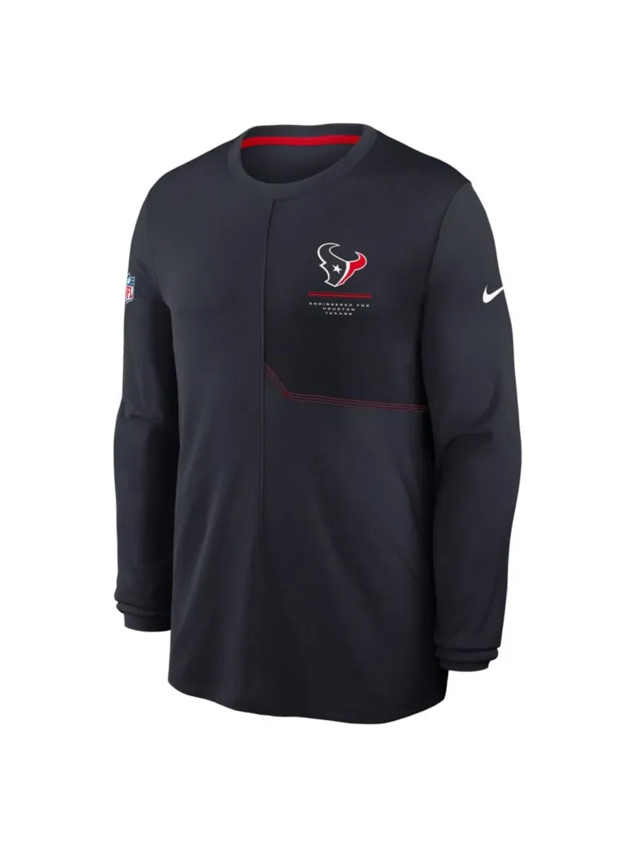 Футболка с длинным рукавом Nike Houston Texans Sideline Coaches UV Dri-FIT — изображение 2 из 3, темно-синий