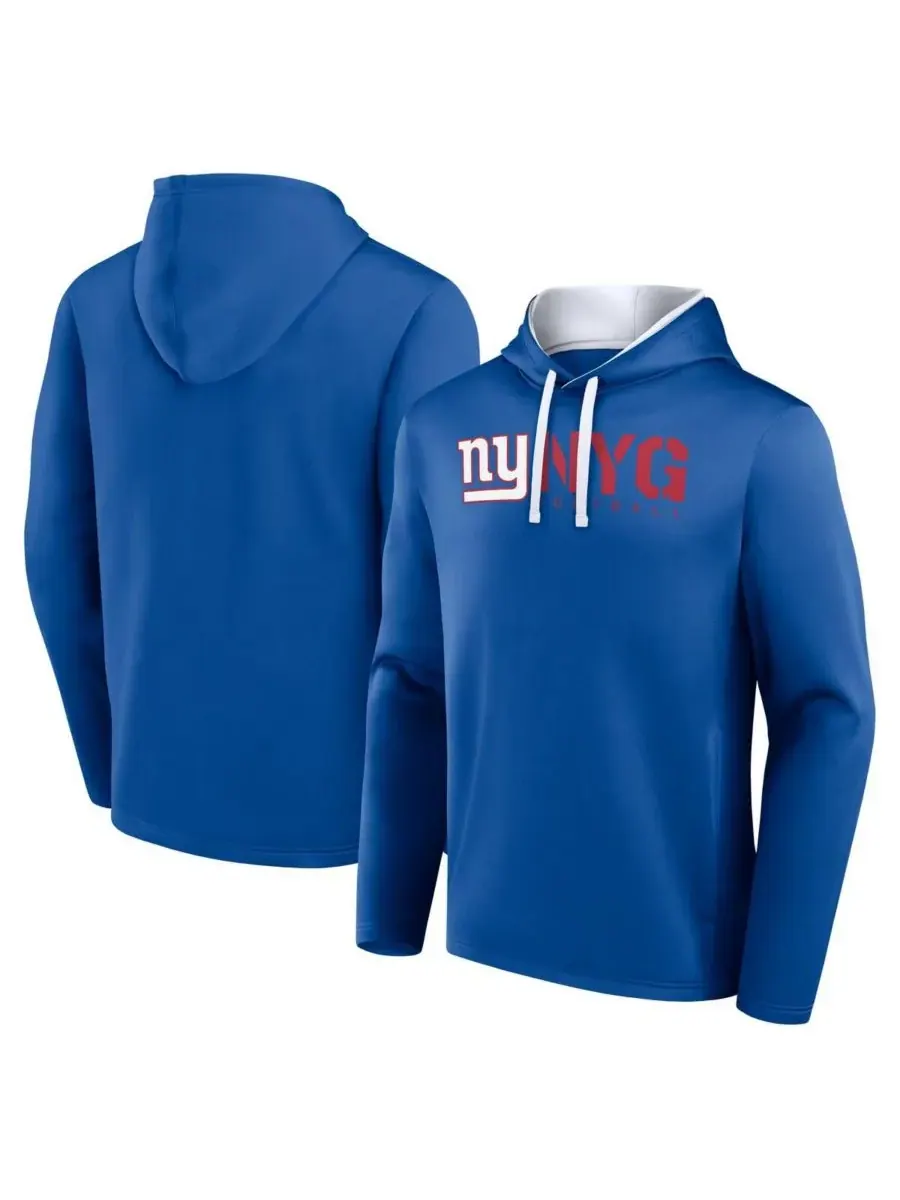 Мужская толстовка с капюшоном Royal New York Giants Head Start Logo Athletic