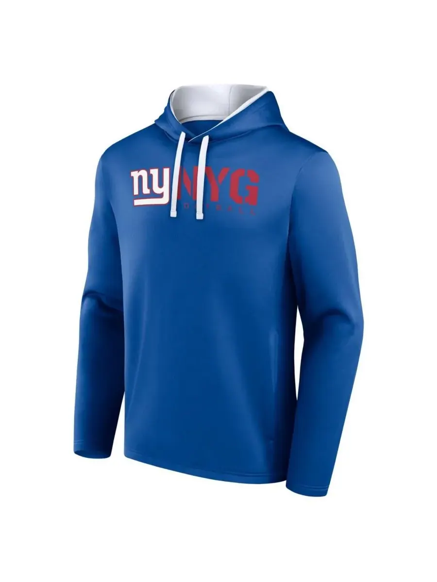 Мужская толстовка с капюшоном Royal New York Giants Head Start Logo Athletic — изображение 2 из 3, королевский