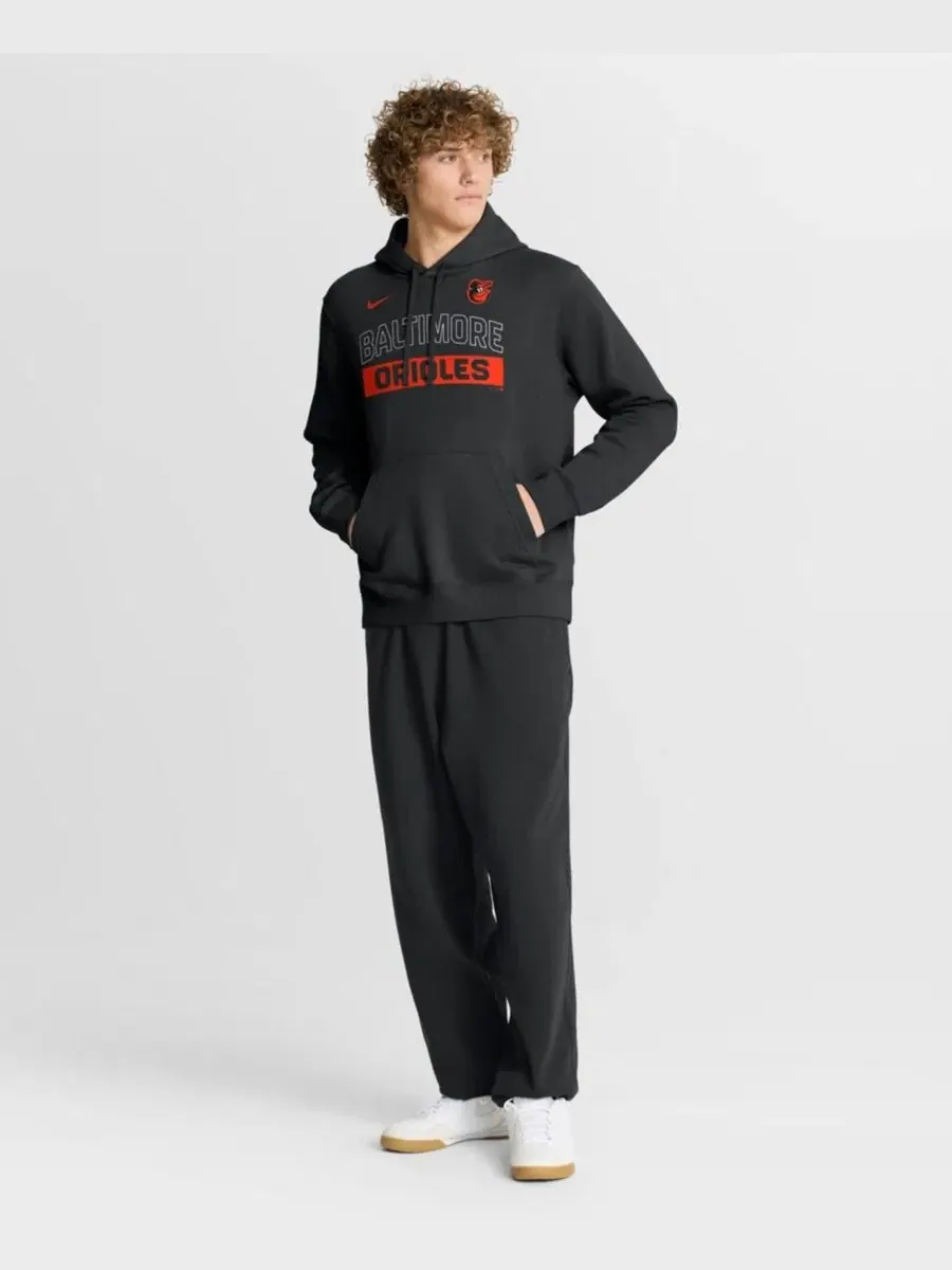Худи с капюшоном Primetime Club Baltimore Orioles Nike — изображение 3 из 4, черный