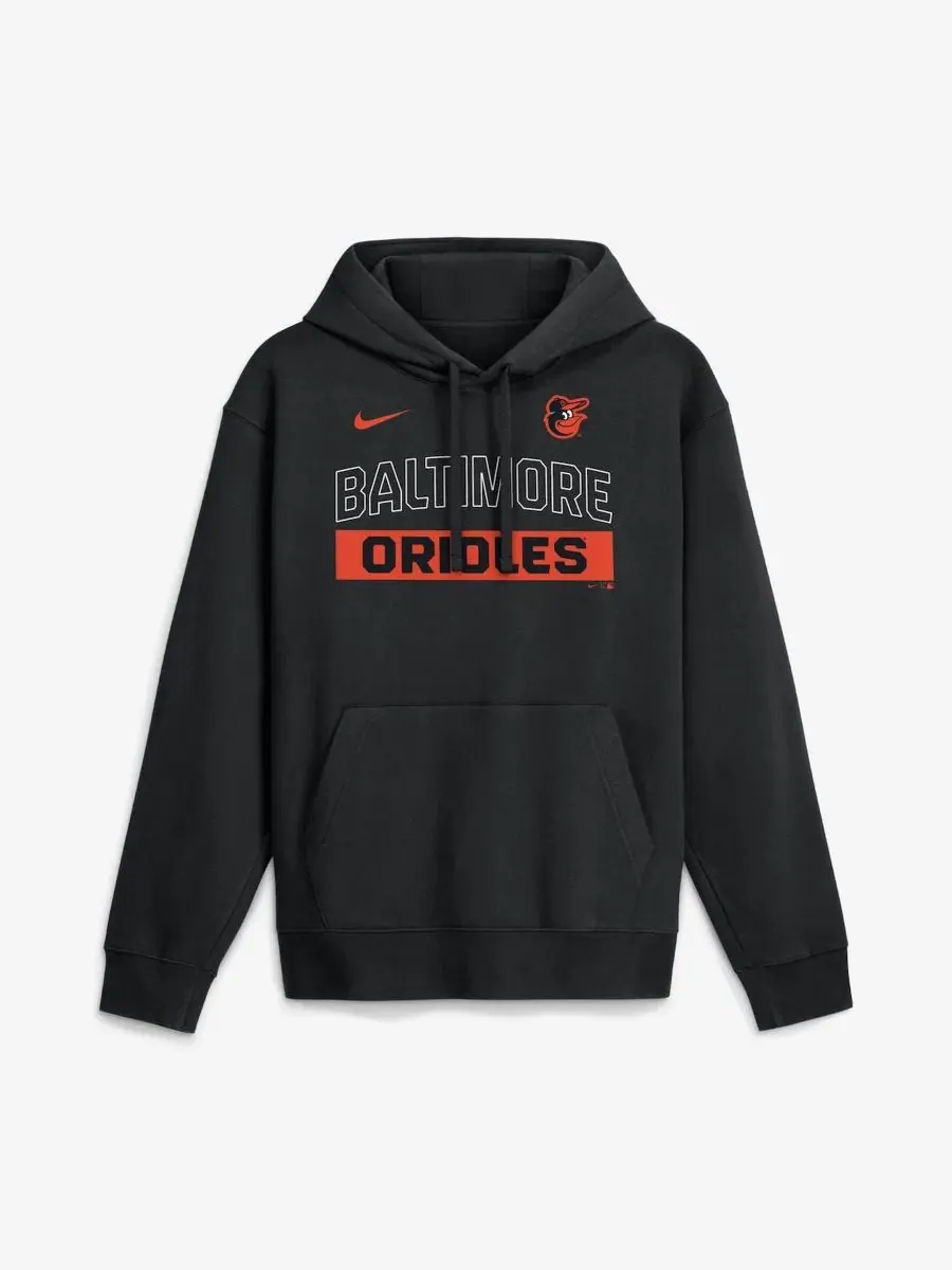 Худи с капюшоном Primetime Club Baltimore Orioles Nike — изображение 4 из 4, черный