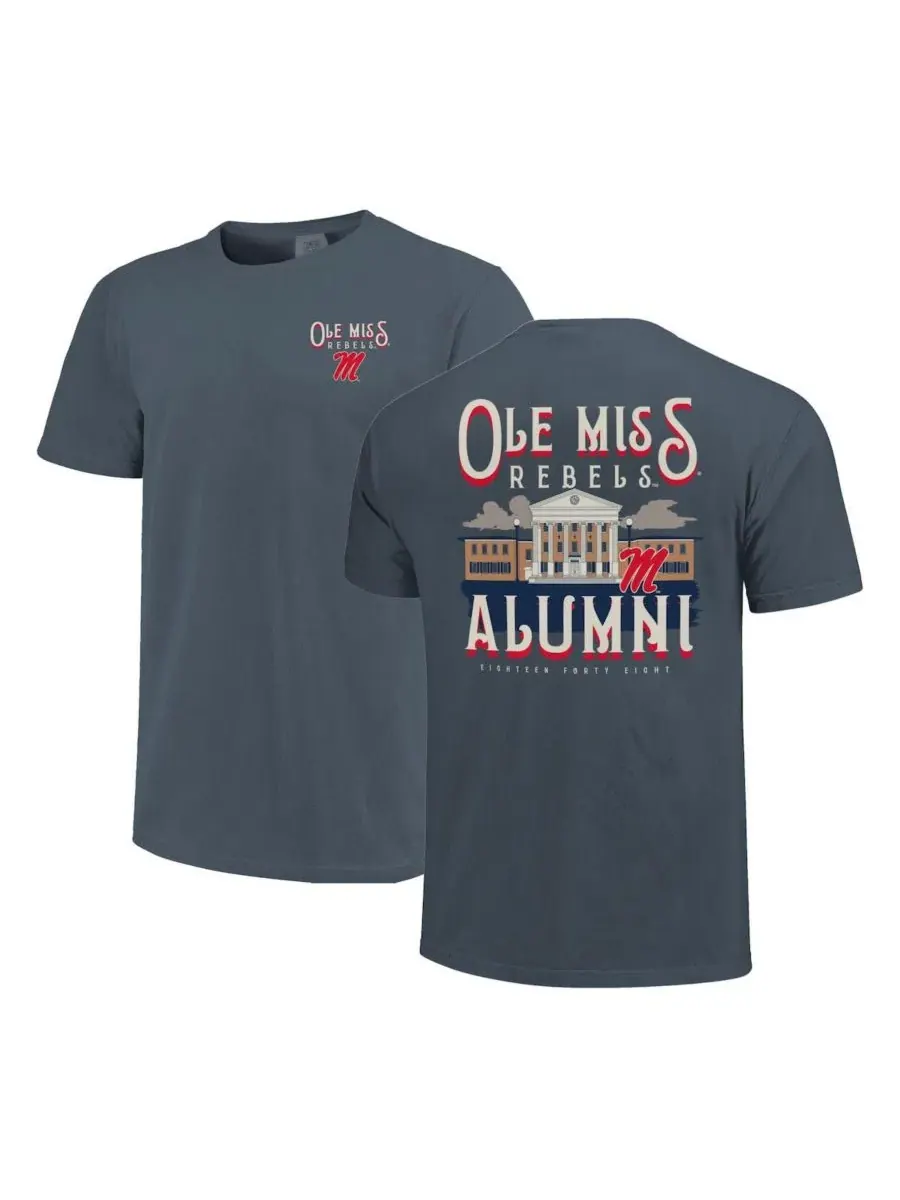 Футболка с длинным рукавом для болельщиков Ole Miss Rebels, Comfort Colors Campus Alumni Image One
