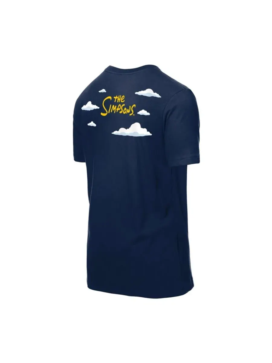 Футболка мужская с принтом MLB x Simpsons 2026 Collab Clouds New Era — изображение 3 из 3, темно-синий