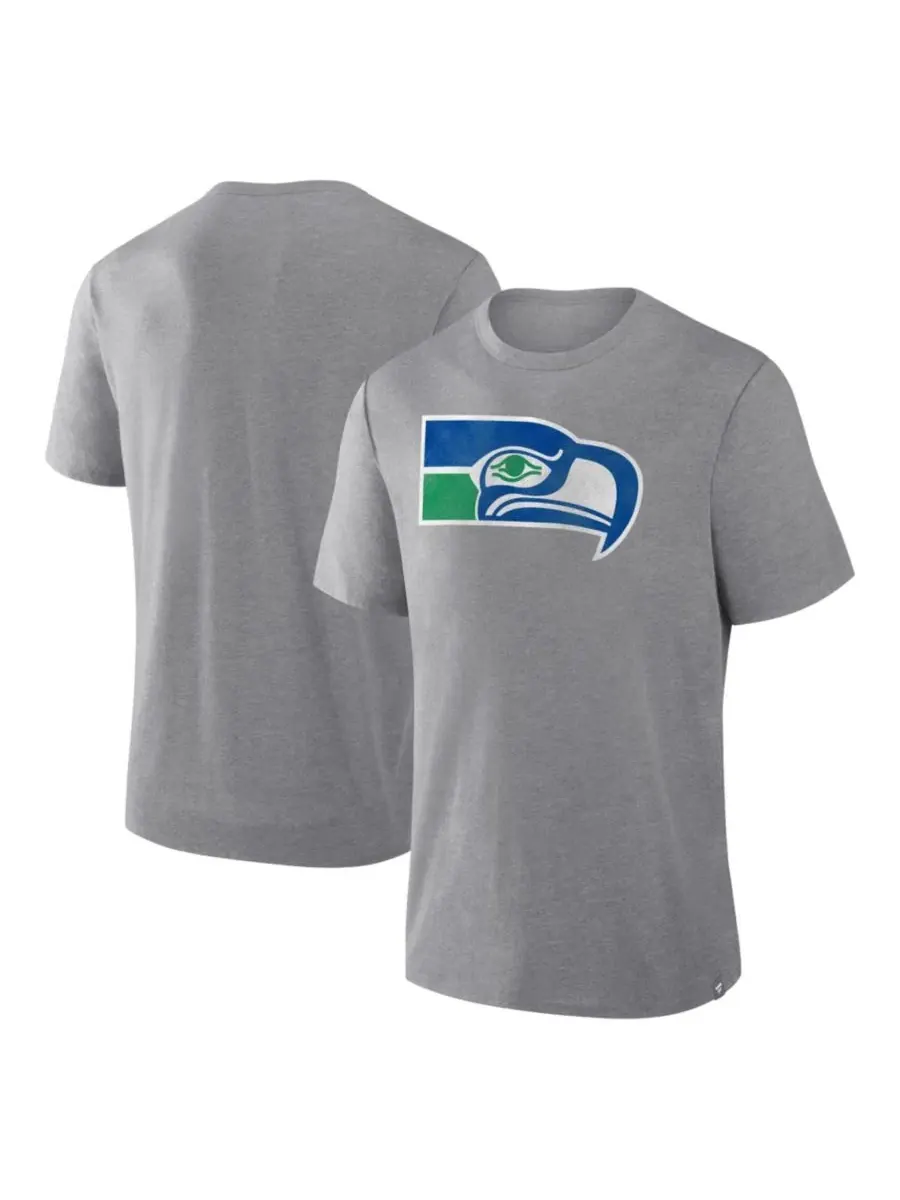 Футболка мужская с принтом Seattle Seahawks Heritage Tribute Tri-Blend Fanatics