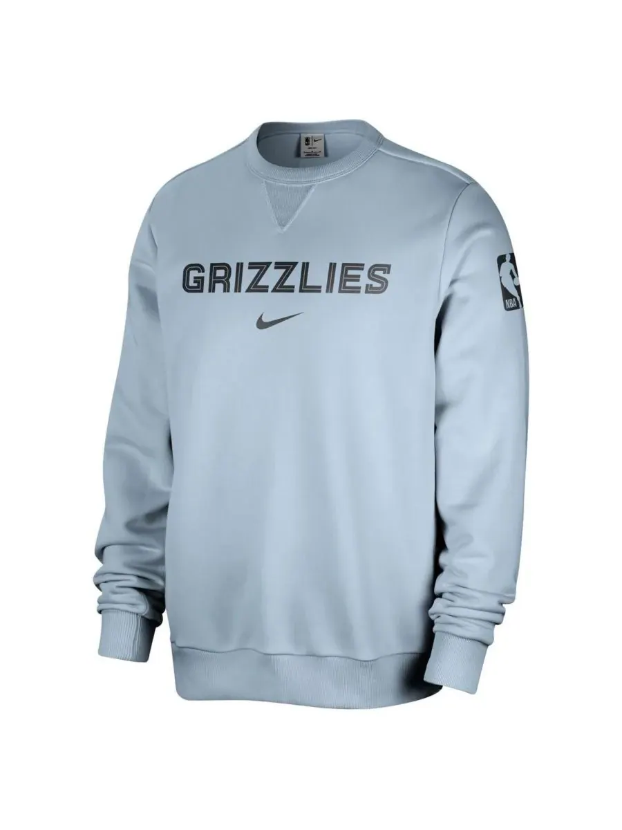 Nike Мужская светло-голубая толстовка-пуловер Memphis Grizzlies Courtside Standard Issue Performance