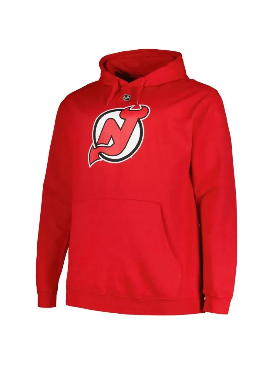 Profile Мужская толстовка Jack Hughes Red New Jersey Devils большого размера с именем и номером — изображение 2 из 3, красный