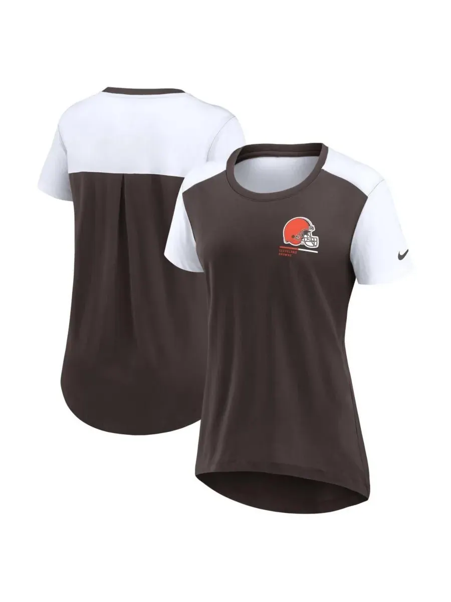 Nike Женская коричневая футболка Cleveland Browns Performance Fashion