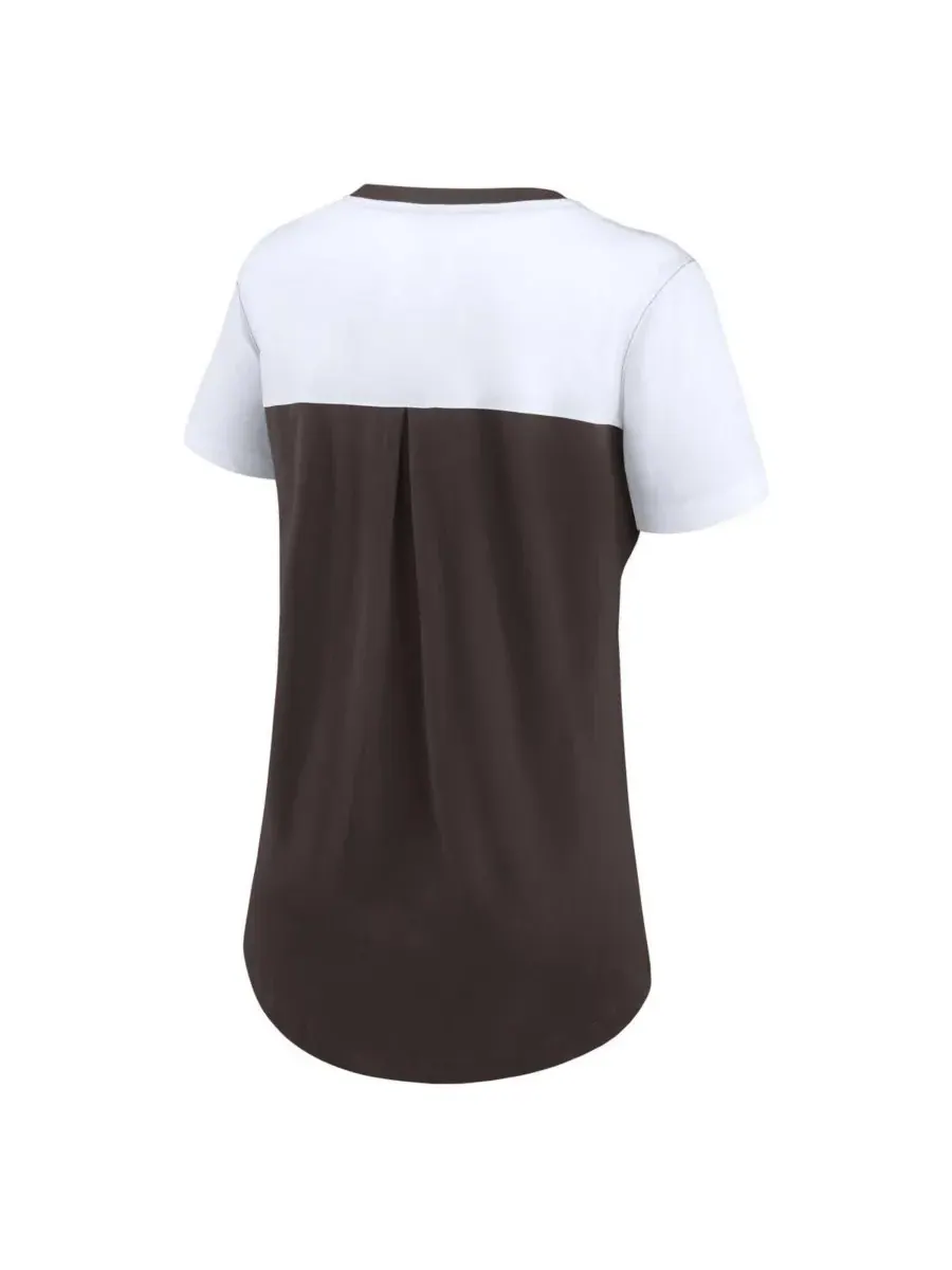 Nike Женская коричневая футболка Cleveland Browns Performance Fashion — изображение 3 из 3, коричневый