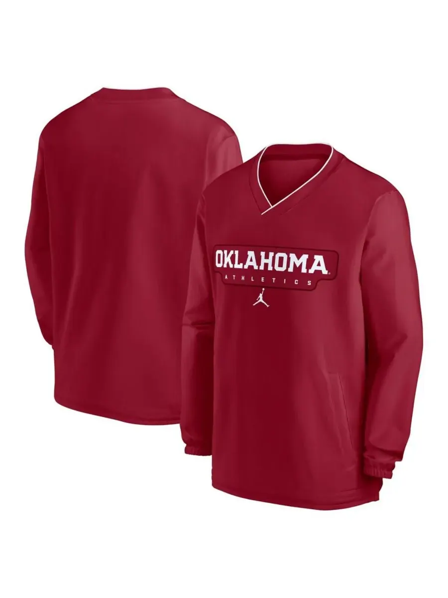 Jordan Мужская ветровка-пуловер с символикой команды Oklahoma Sooners 2024 года