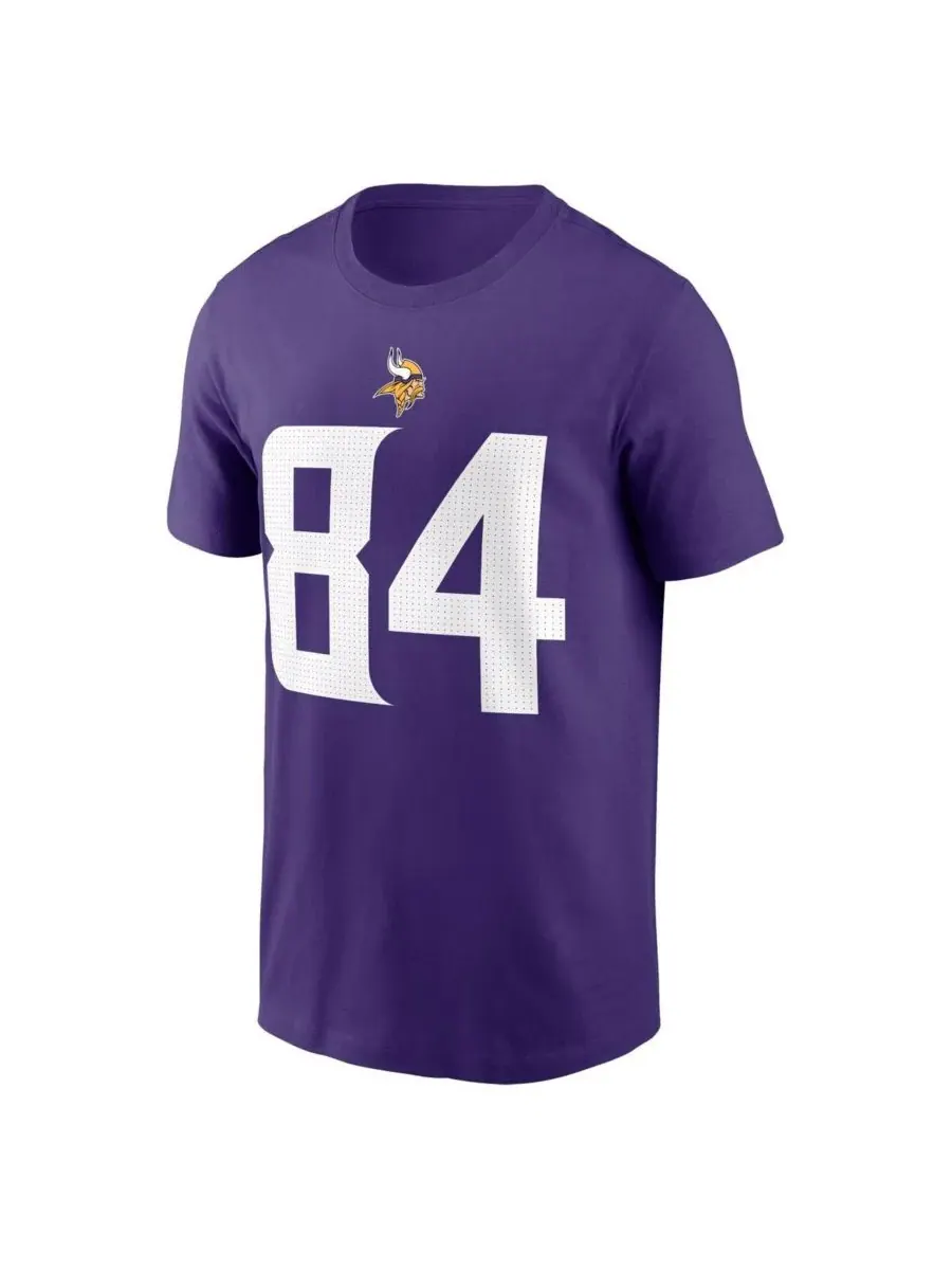 Nike Мужская фиолетовая футболка с именем и номером игрока команды Minnesota Vikings, завершившего — изображение 3 из 3
