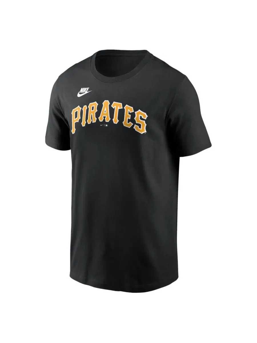 Мужская черная футболка Roberto Clemente Pittsburgh Pirates Cooperstown Collection с именем и — изображение 2 из 3, черный