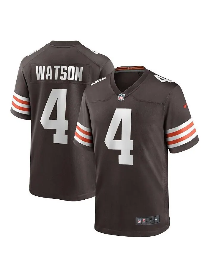 Мужское игровое джерси Deshaun Watson Brown Cleveland Browns Nike