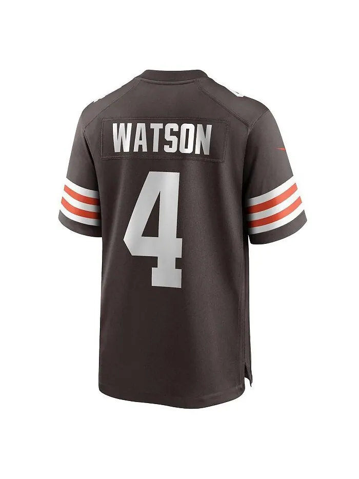 Мужское игровое джерси Deshaun Watson Brown Cleveland Browns Nike — изображение 2 из 3, коричневый