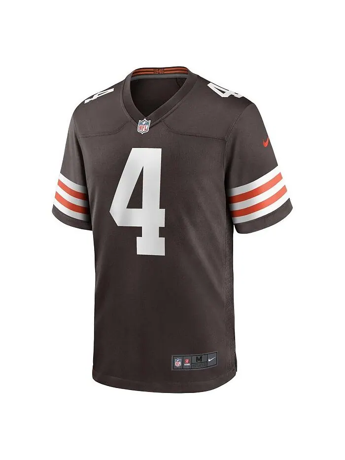 Мужское игровое джерси Deshaun Watson Brown Cleveland Browns Nike — изображение 3 из 3, коричневый