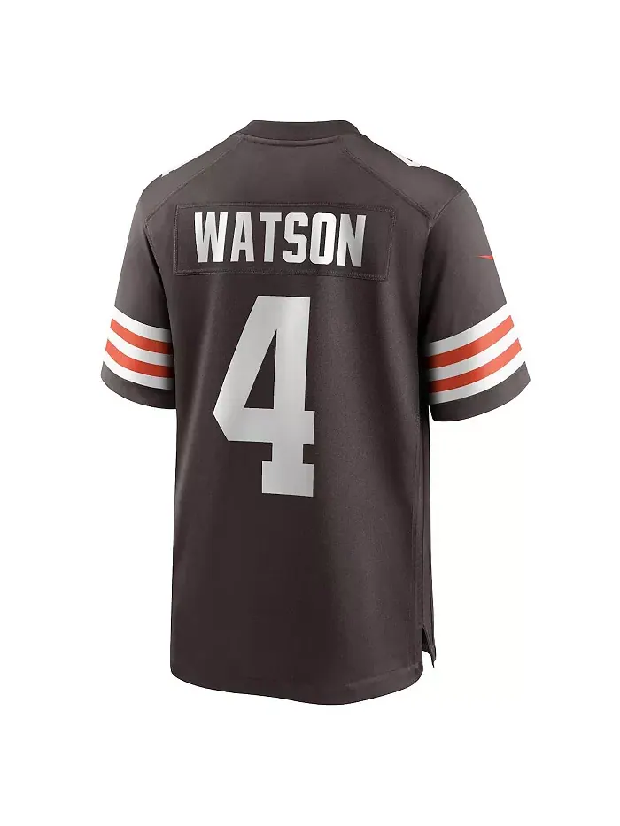 Мужская игровая футболка Cleveland Browns цвета коричневый Deshaun Watson Nike — изображение 2 из 3