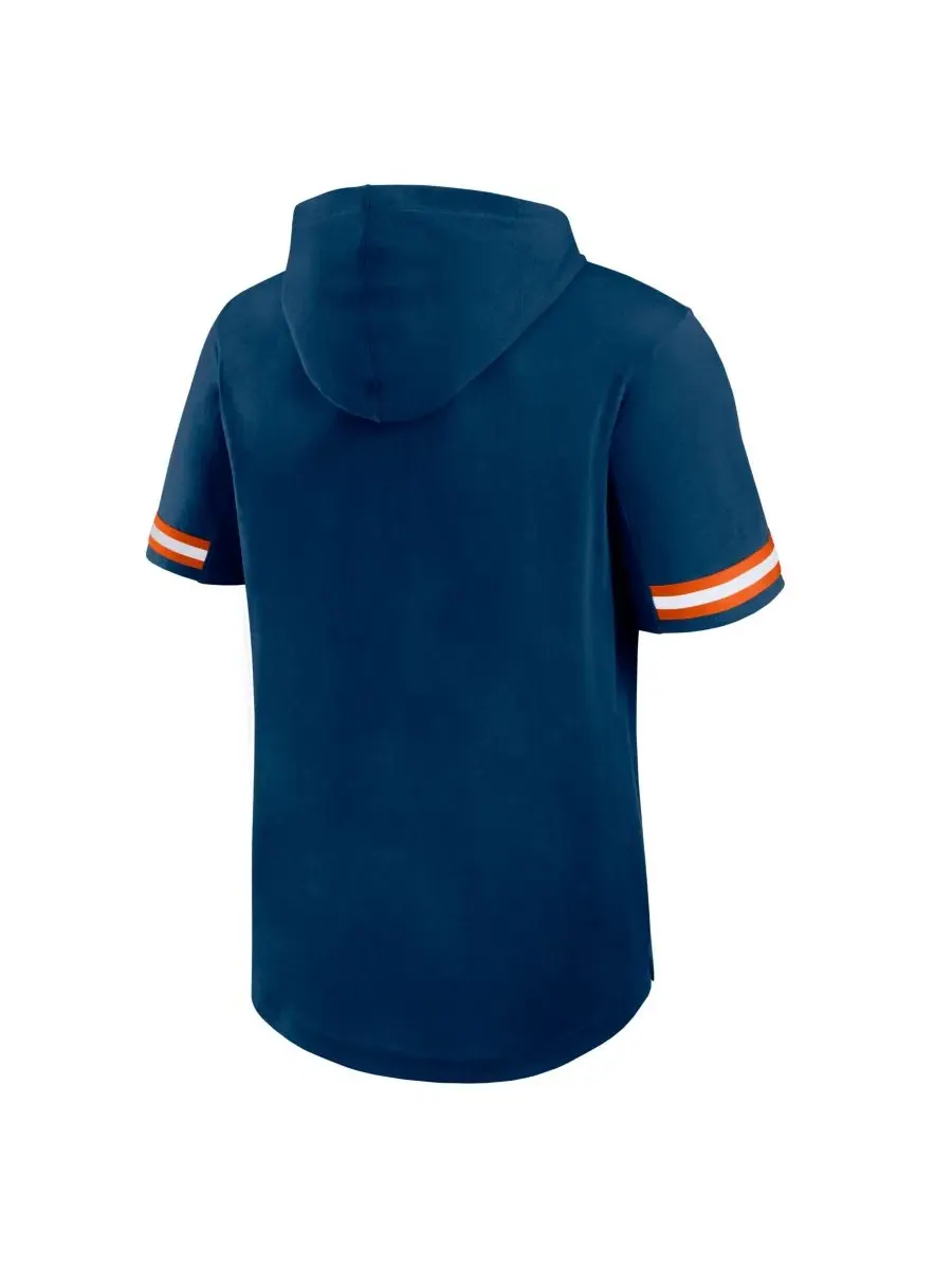 Футболка с капюшоном и коротким рукавом Chicago Bears Optimal Play Fanatics — изображение 3 из 5, темно-синий оранжевый