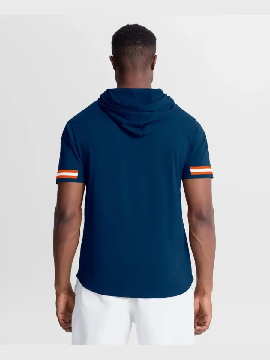 Футболка с капюшоном и коротким рукавом Chicago Bears Optimal Play Fanatics — изображение 4 из 5, темно-синий оранжевый