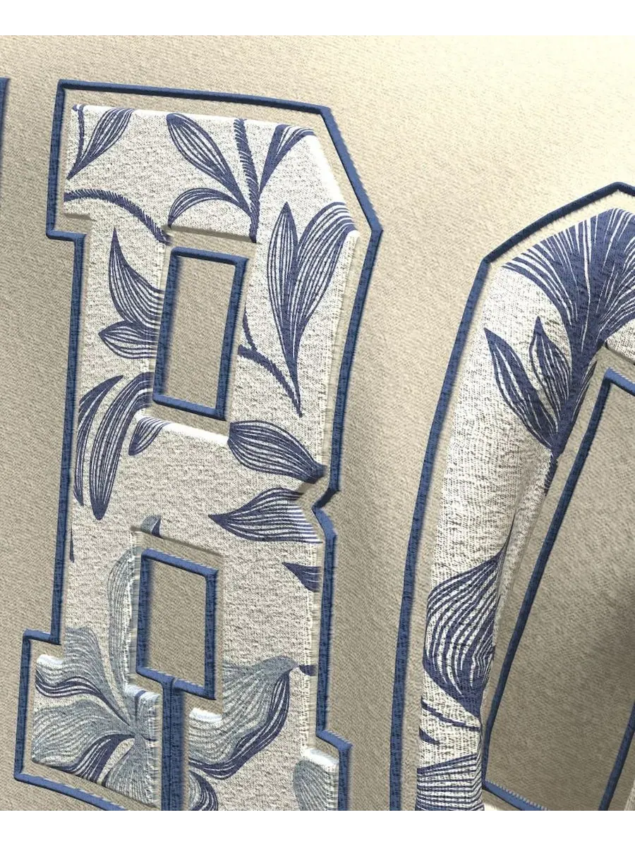 Женская футболка-кроп с длинным рукавом, с флористическим принтом, Spirit Floral Script Fanatics — изображение 2 из 4