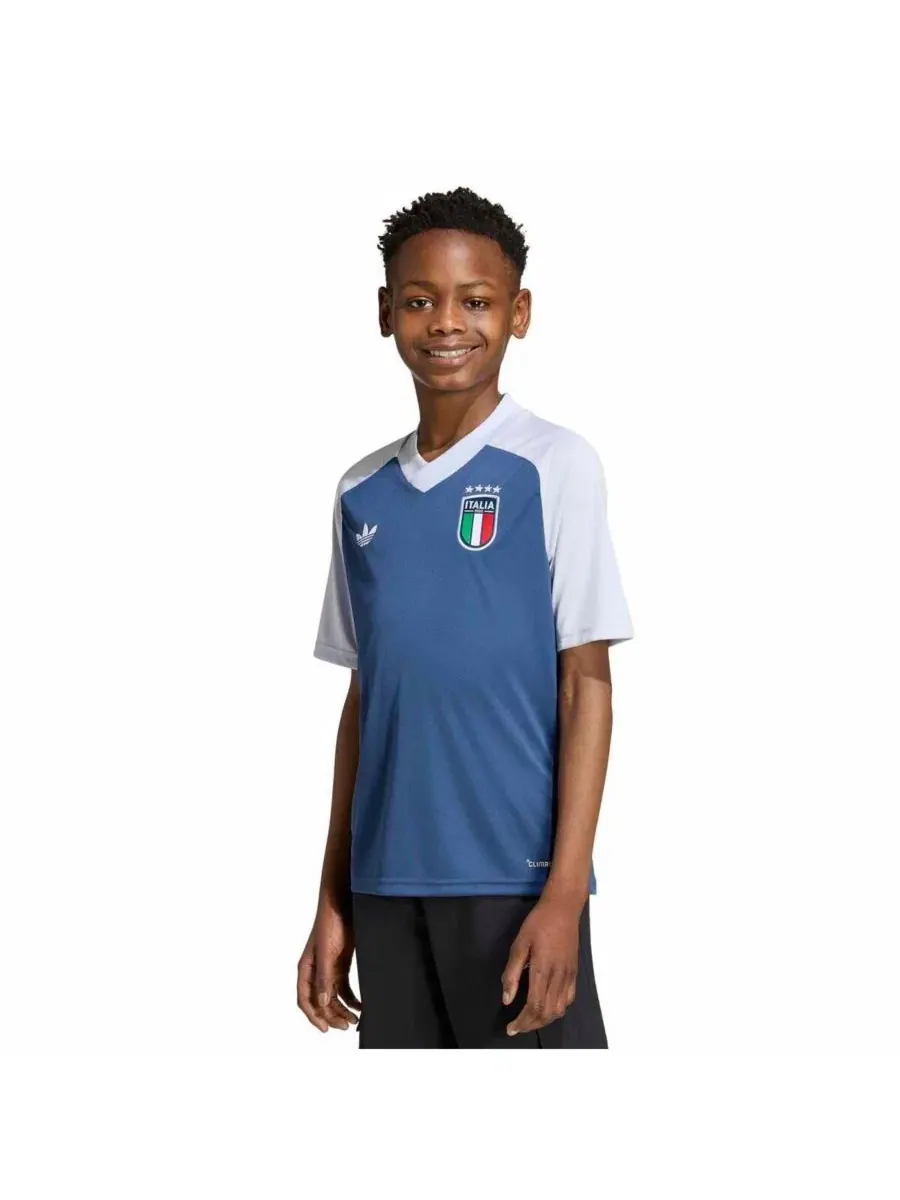 Футболка предматчевая Adidas Italia 2026, Slim, с длинным рукавом