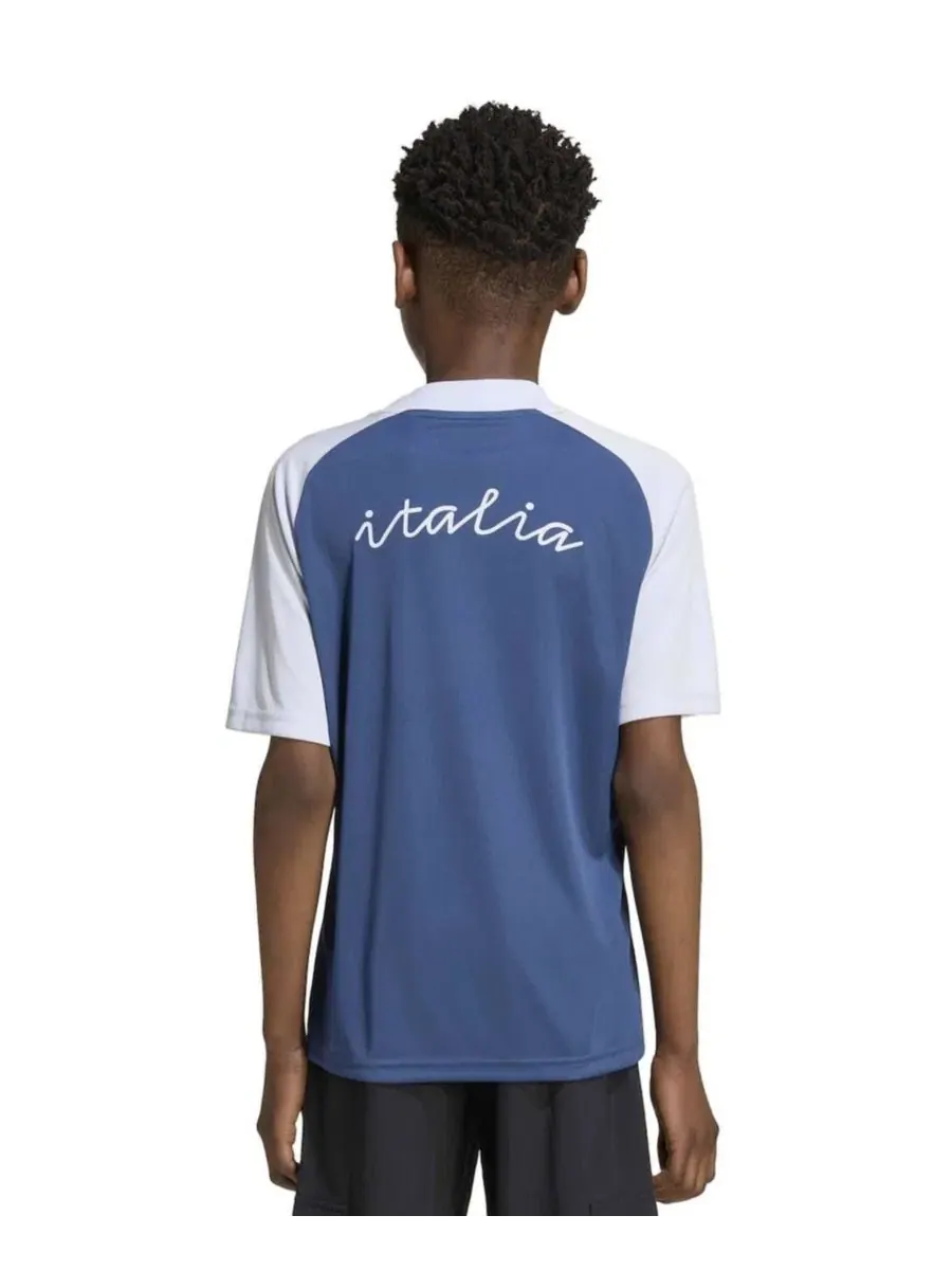 Футболка предматчевая Adidas Italia 2026, Slim, с длинным рукавом — изображение 12 из 14, синий