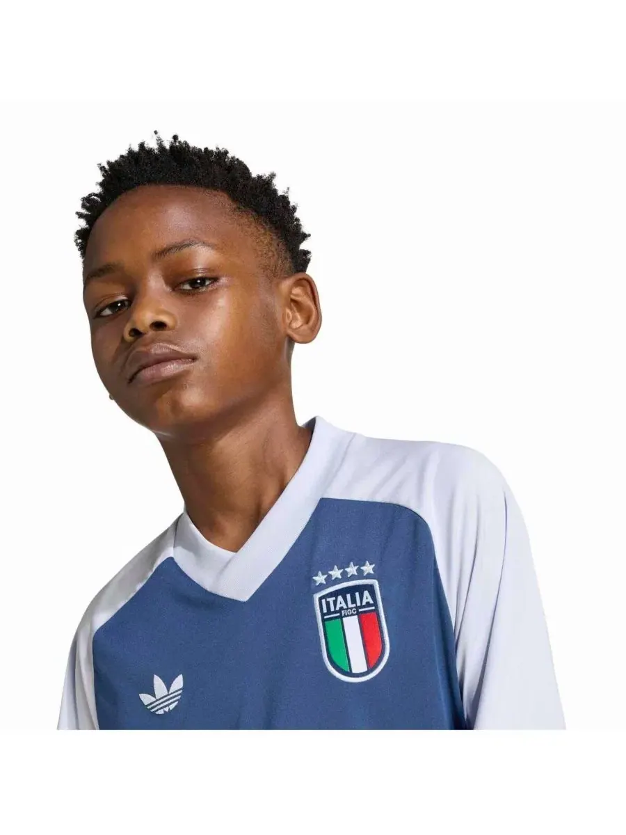 Футболка предматчевая Adidas Italia 2026, Slim, с длинным рукавом — изображение 4 из 14, синий