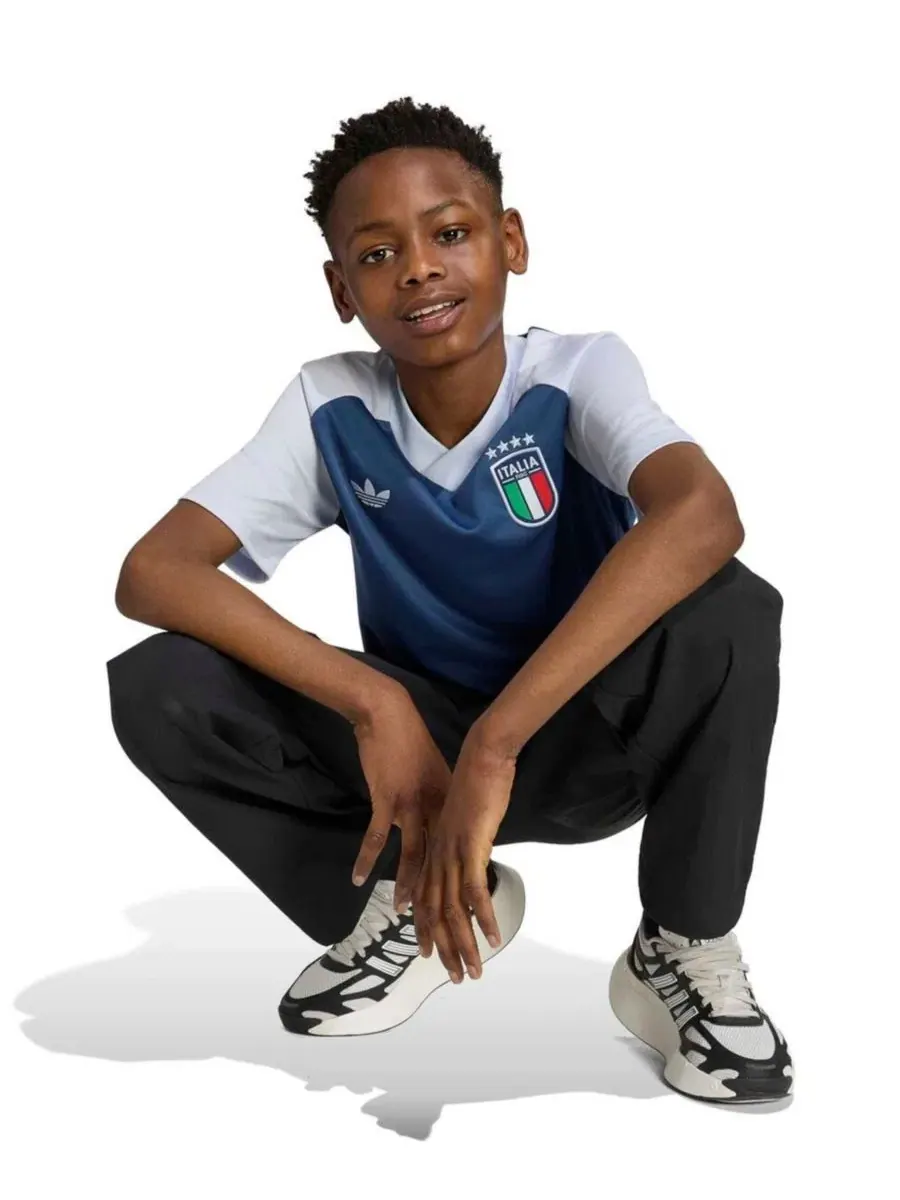 Футболка предматчевая Adidas Italia 2026, Slim, с длинным рукавом — изображение 7 из 14, синий